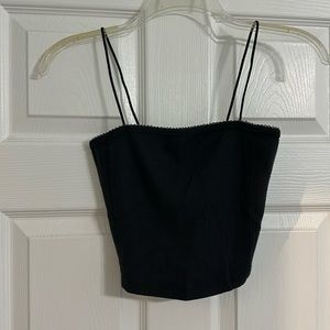 Abercrombie black crop top